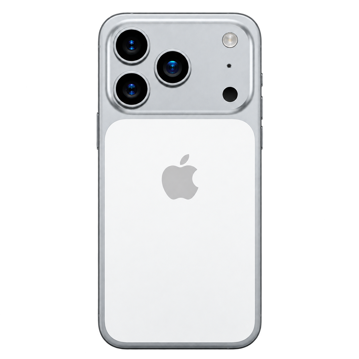 iPhone 17 Pro Max plateado, vista trasera